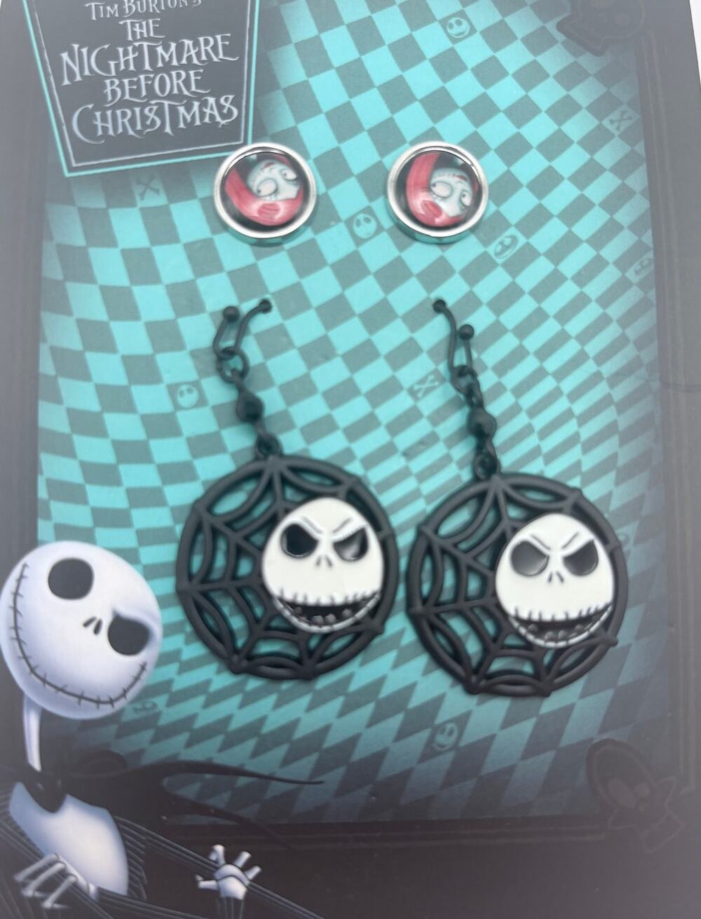Nightmare Before Christmas Set of Two Pair of Pierced Earrings